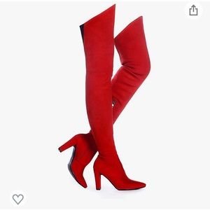 NEW never worn Thigh High Red Boots